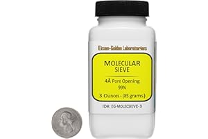 EISEN-GOLDEN LABORATORIES Molecular Sieve [4A Pore Opening] 99% Laboratory Grade 8x12 Mesh Beads 3 Oz in a Bottle