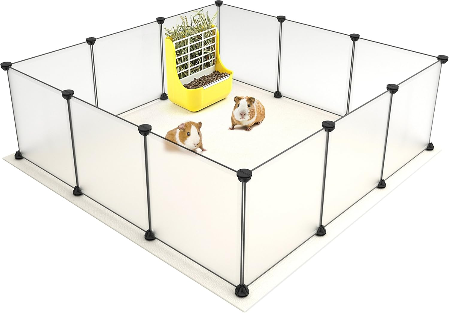 Tespo Customisable Plastic Pet Playpen Crate Enclosure for Bunny