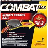Combat Max Roach Killing Bait, Large Roaches, Kills the Nest, 8 Count | Targets large roaches at the source, eliminates nests, child-resistant design, unscented, kills for 3 months