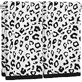 AnyDesign 2 Pcs Leopard Print Hand Towels Bath Towels Black White Cheetah Print Cotton Absorbent Decorative Face Towel for Guest Room Bathroom Kitchen Gym Decor, 29.5 x 13.7 Inch