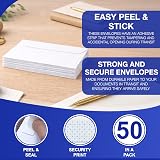 Navoys 50 C6 White Self-Adhesive Peel and Seal Envelopes 11.4x16.2cm view 3