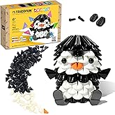 Tricofun Animals 3D Soft Building Blocks - Cute Animal Kit, Pressure-Relief, STEM Educational Toys, Enhance Hands-On Skills Interlocking Building Blocks (1111-Mini Penguin)