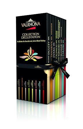 Valrhona Schachtel Collection Degustation 8 Tafeln Dunkle