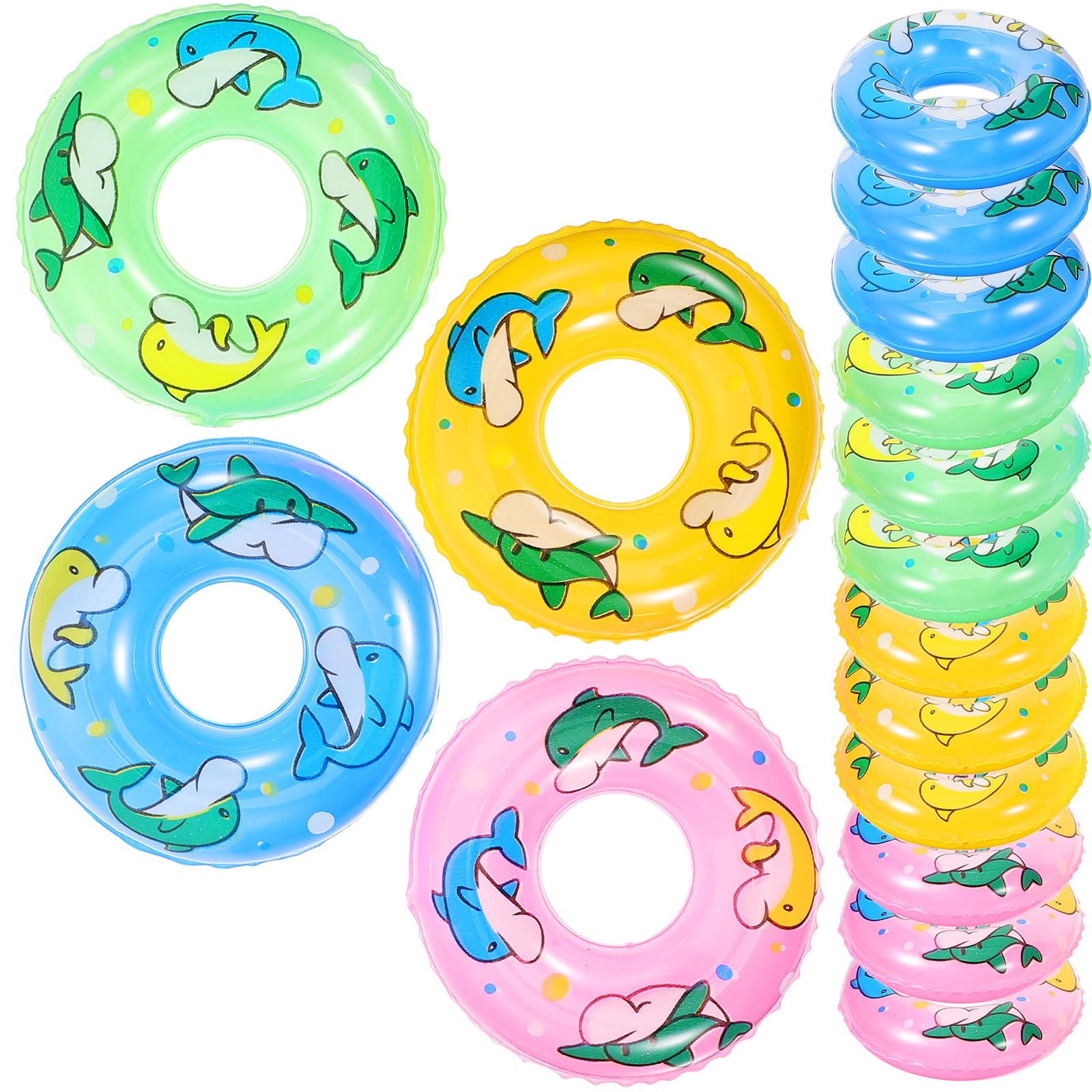 Photo 1 of 20pcs Mini Swimming Ring: Swim Ring Plaything Tiny Dollhouse Accessories Decorative Ornaments Photography Props for Party Decorations