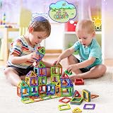 COOLJOY Magnetic Tiles for Kids 40Pcs Magnetic Construction Block Toys Learning view 7