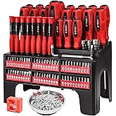 CARTMAN Magnetic Screwdriver Set with Rack, Includs Precision Screwdriver, Magnetizer Demagnetizer and Magnetic Bowl, DIY Tools for Men