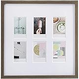 Amazon Basics Photo Frame for use with Instax - 6-Opening - 3.25"x2", Barnwood
