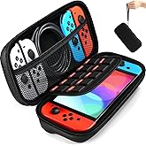 Carrying Case for Nintendo Switch and New Switch OLED Model(2021), iVoler Protective Portable Hardshell Pouch Carrying Travel