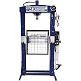 TCE TCE20030 Torin Steel H-Frame Hydraulic Garage/Shop Floor Press with Hand and Foot Pump Pedal, 20 Ton (40,000 lb) Capacity, Blue