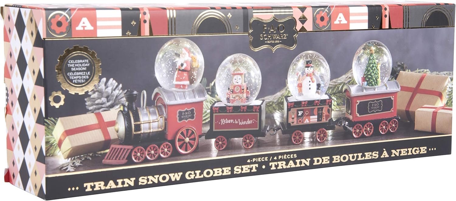snow globe train set
