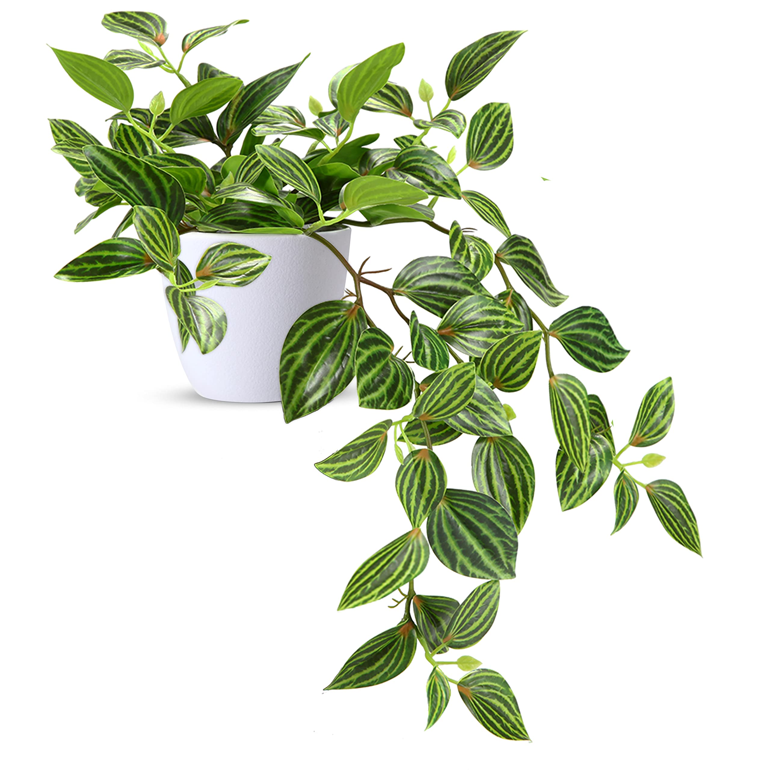 SOGUYI Fake Plants 25cm Artificial Plants Mini Fake Plants Small Artificial Plants in Pots for Home Decor Indoor for Office Desk Living Room Apartment Bathroom Kitchen Balcony