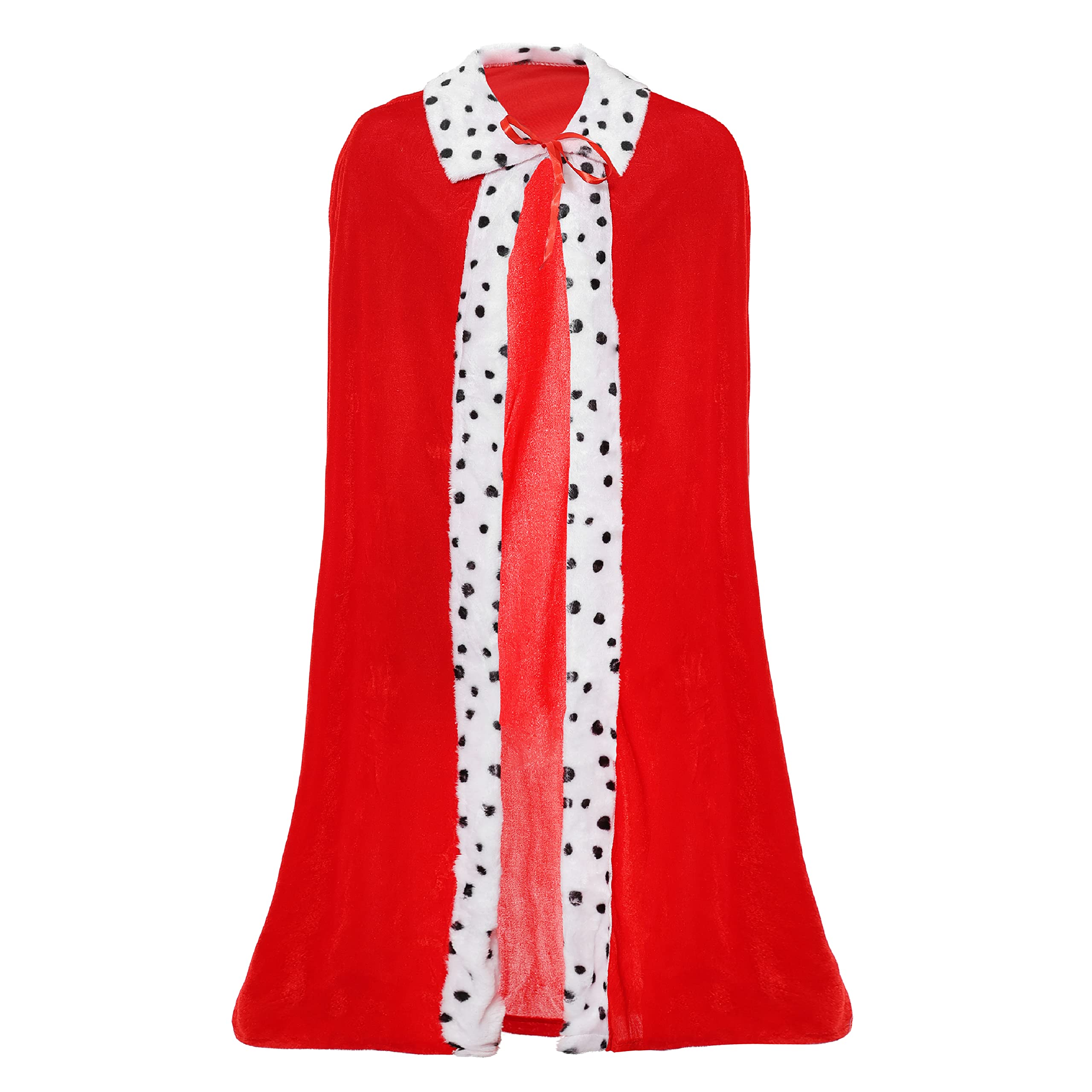 Adults King Costume - XLarge - Red Velour King's Royal Robe - Prince's Robe Cape Fancy Dress Costume