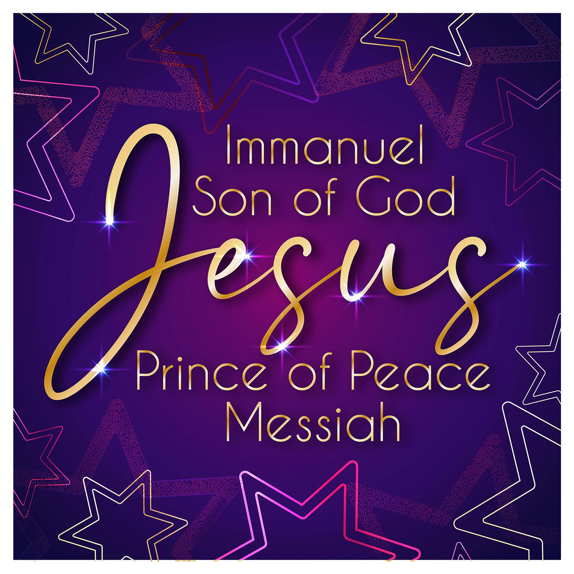 Christian Christmas cards, pack of 10 - Jesus, with Bible verse Isaiah 9:6 inside these religious Christmas cards, by Just Cards Direct
