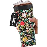 HEMLI Universal Ice Coffee Sleeve Insulator - Insulated Iced Coffee Holder To Go, Insulated Cup Holder for Starbucks Dunkin Donuts McDonalds, Reusable Coffee Sleeve