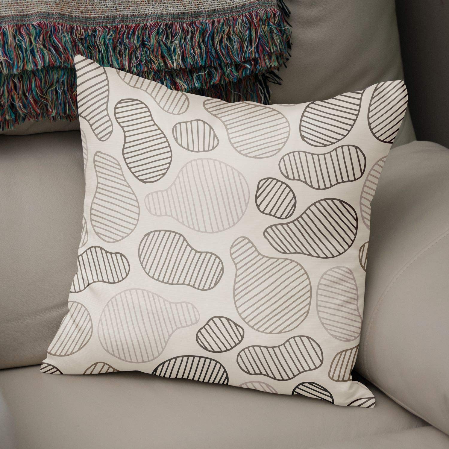 Bonamaison Decorative Cushion Cover Random Pattern, Throw Pillow Covers, Home Decorative Pillowcases for Livingroom, Sofa, Bedroom, Size:50x50 Cm - Designed and Manufactured in Turkey