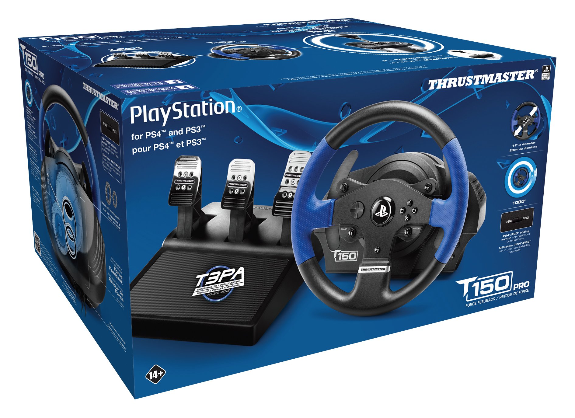 Thrustmaster T150 Force Feedback Steering Wheel Gaming For PS4/PS3/PC