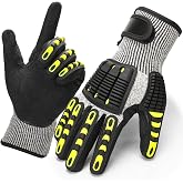 Impact Protection Gloves, Work Gloves for Men Women, Cut Resistant Work Gloves