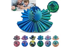SKRSOUL Gear Ball-3D Printed Gear Ball Spin Ball,Gearsphere,Fidget Toy,Gear Ball Fidget Toy,Gearsphere Desk Toy, Fidget Ball-GearToy Ideal for Stress,Train The Brain&Anxiety Relaxing (Blue&Green)