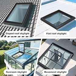 OXBZKMY Skylight Window for House Roof, Tempered
