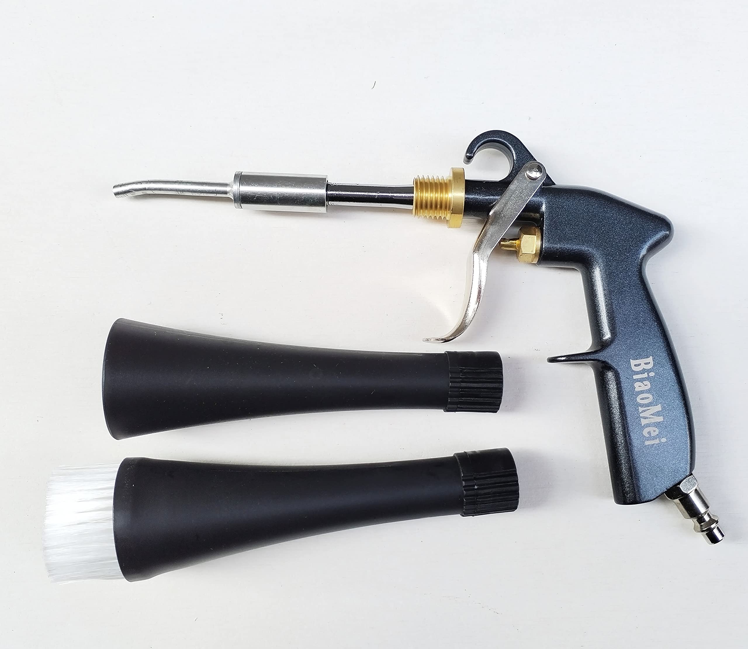 Photo 1 of BIAOMEI High Pressure Car Interior Cleaning Gun Automobile Detailing Cleaning Car Detailing Dry Washing Gun with Brush (New upgrade Aluminum Tube Rotate), z-014