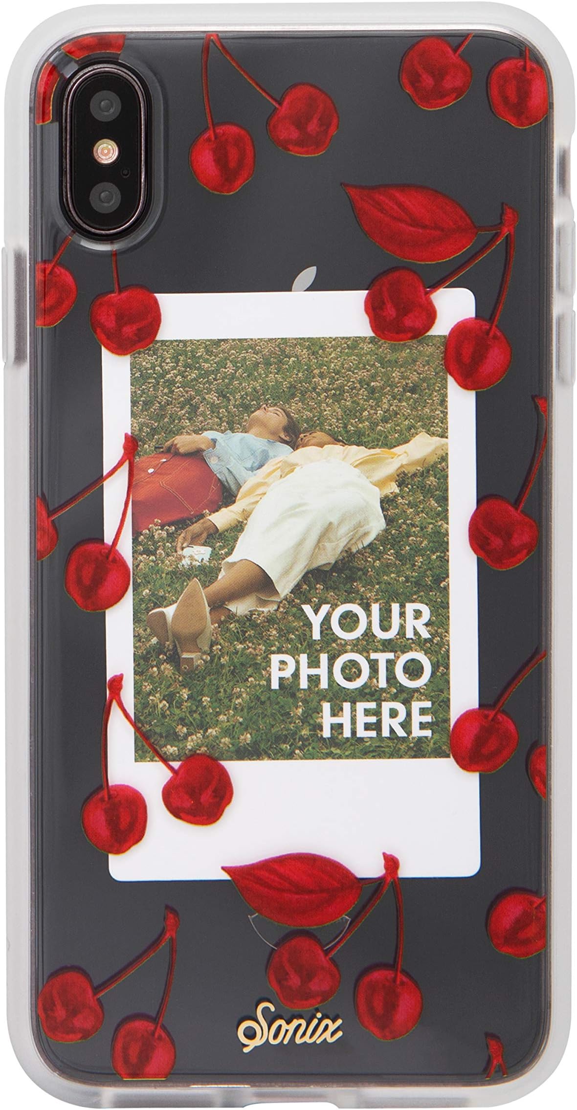 Sonix Cherry Photo Frame Case for iPhone Xs Max [Military Drop Test Certified] Protective Clear Polaroid Picture Case Series for Apple iPhone Xs Max