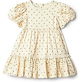 Amazon Essentials x Sofia Grainge Toddler and Baby Girls' Puff Sleeve Dress