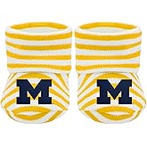 Creative Knitwear College Baby Striped Bootie Sock - Team Logo, Multiple Colors, Unisex (Newborn - 6 Months)