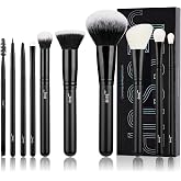 Jessup Makeup Brush Set 10pcs Foundation Eyeshadow Eyeliner Brush T323 | Handcrafted, Natural-Synthetic Hairs, Streak-free, Precise Color Placement, Smooth Blending, Beginner-Friendly, Daily Use