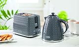 Daewoo Argyle 2 Slice Toaster Defrost Reheat Browning Control Grey view 4