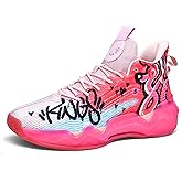 Mens High Top Basketball Shoes Womens Breathable Outdoor Lightweight Unisex-Adult Laceup Non Slip Running Shoes