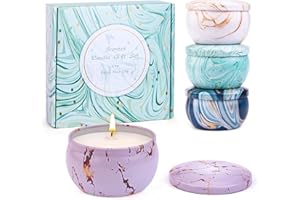 AOTTOM Christmas Candle Gifts - Scented Candles Gifts Set for Women, 4 Packs Aromatherapy Candles for Home Scented, 120H Long Burning Natural Soy Wax Candles Set for Birthday, Mother's Day, Valentine's Day