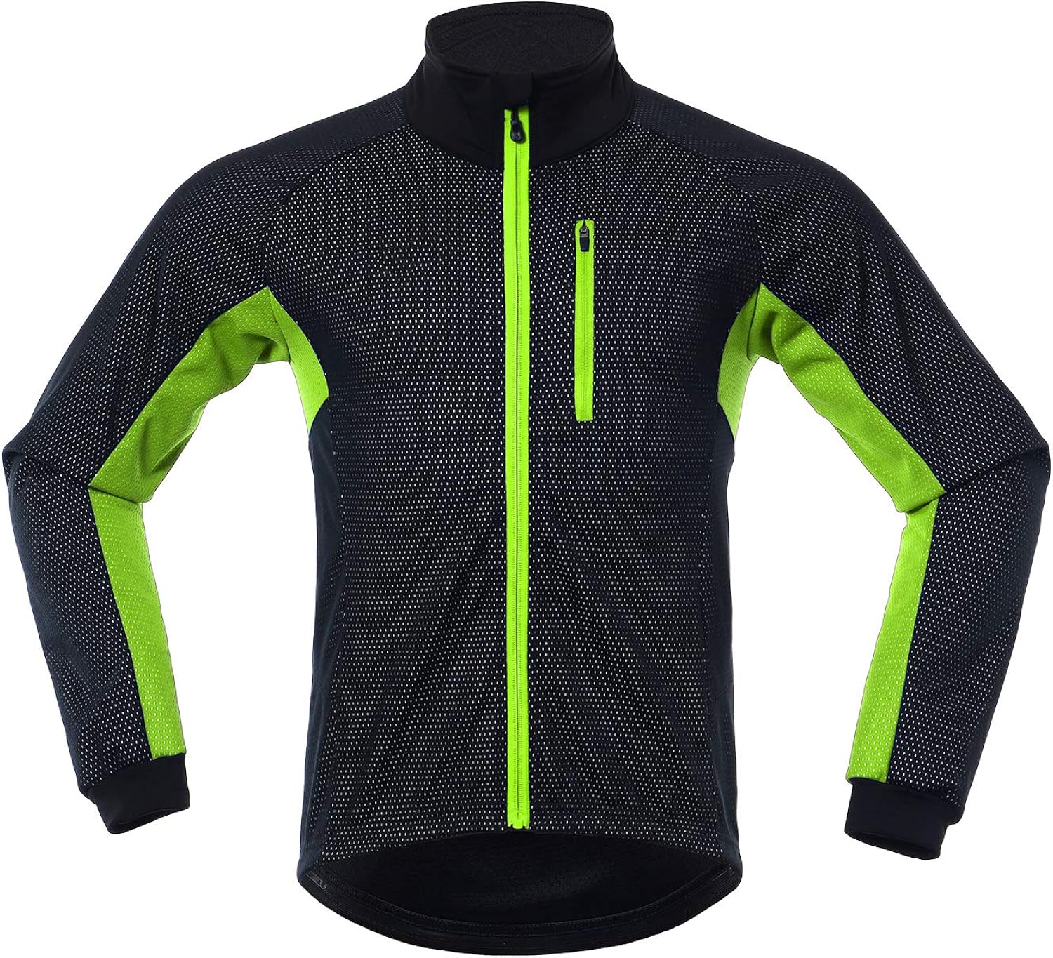 LY4U Cycling Jacket Mens Windproof Softshell Long Sleeve Winter Fleece
