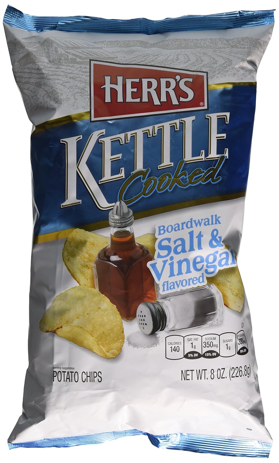 Herr's Boardwalk Salt and Vinegar Potato Chips, 8 Ounce
