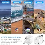 Loydia UK to South Africa Plug Adapter 2 Pack Type M 3 Pin view 4