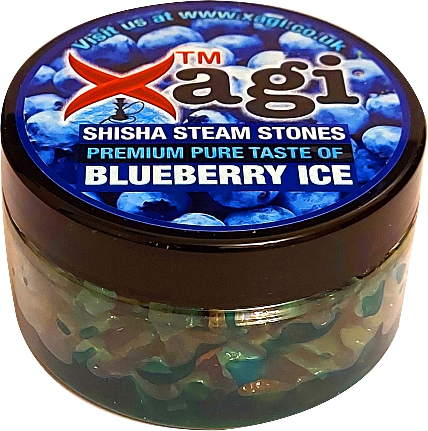 Xagi Blueberry ice Shisha Flavour Hookah Flavour Nicotine-Free No-Tobacco Shisha Steam Stones 100g - Image 3