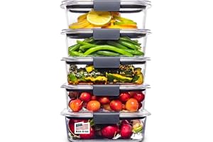 Rubbermaid Brilliance Tritan Plastic Food Storage Containers BPA…