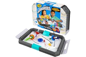 Crayola Colourwhirls Battle Arena Art Game, DIY Gyro Spin Art Toy, 4 Battling Spinning Top Toys, Birthday, Holiday for Kids, Ages 6+