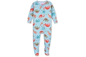Gerber Baby Girls' Toddler Buttery-Soft Snug Fit Footed Pajamas with Viscose Made with Eucalyptus