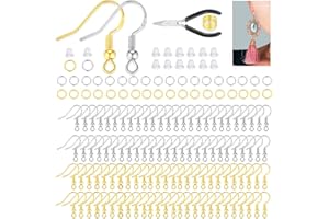 XIANNVXI Earring Hooks for Jewelry Making,602pcs Earring Making Kit,925 SilverGold Plated,Hypoallergenic Earring Making Supplies, Earring Findings, Jump Rings, Jewelry Pliers Earring Backs, DIY Tools