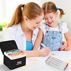YASNAY Alcohol Markers, 120 Colors Dual Tip Art