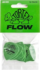 Dunlop Tortex Flow Picks Standard .88 mm Green Set of 12 view 4