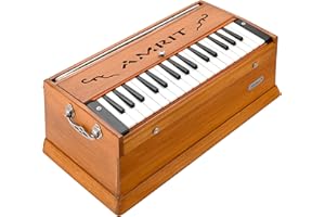 AMRIT AmritVaani 32 Keys Professional Portable Harmonium with ShrutiBox Case with Bag
