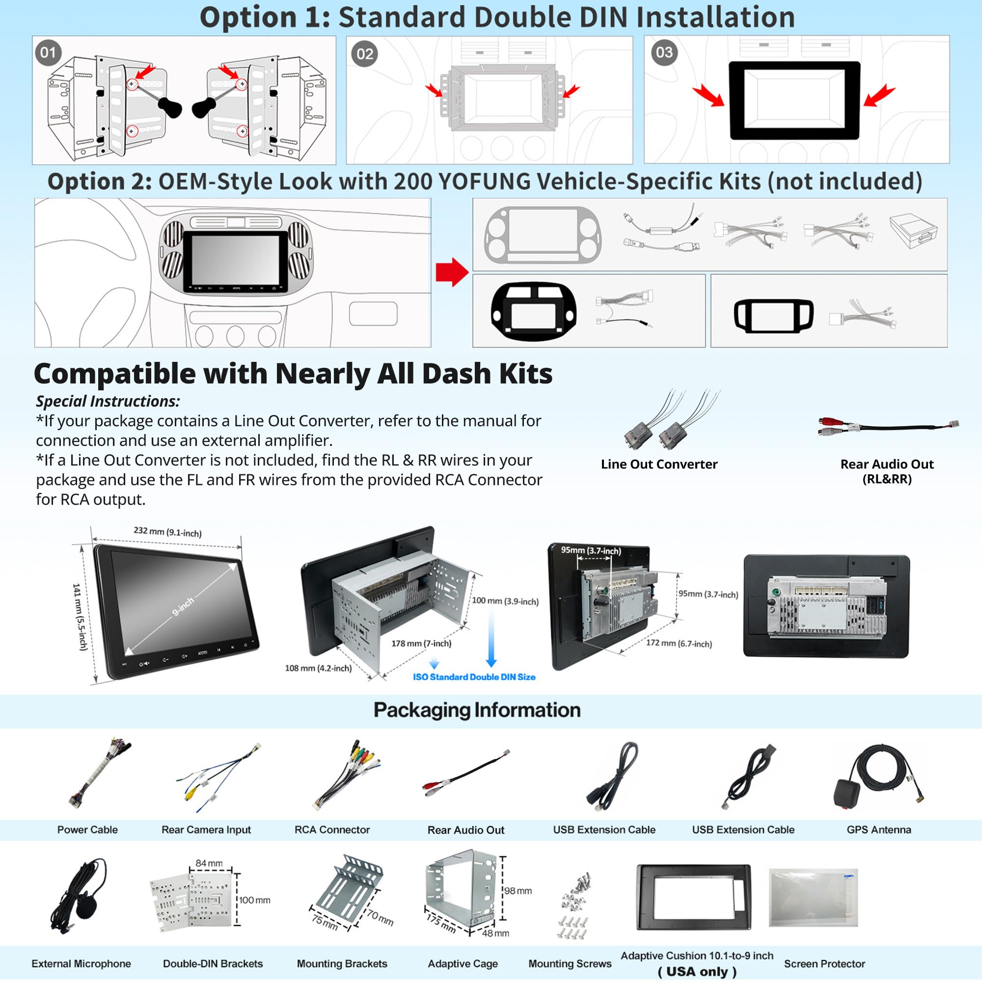 [9inch] ATOTO A6 PF Android Car Stereo, Double-DIN Radio, Wireless CarPlay & Wireless Android Auto, Mirror Link, GPS Tracking，in-Dash Navigation, Dual Bluetooth, HD LRV, 2G+32G, A6G209PF