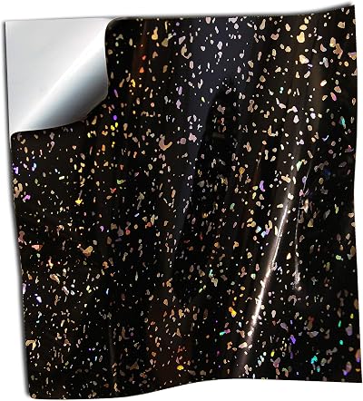 Tile Style Decals 40 Black Glitter Sparkle 6x6 inch Tile Stickers - Kitchen