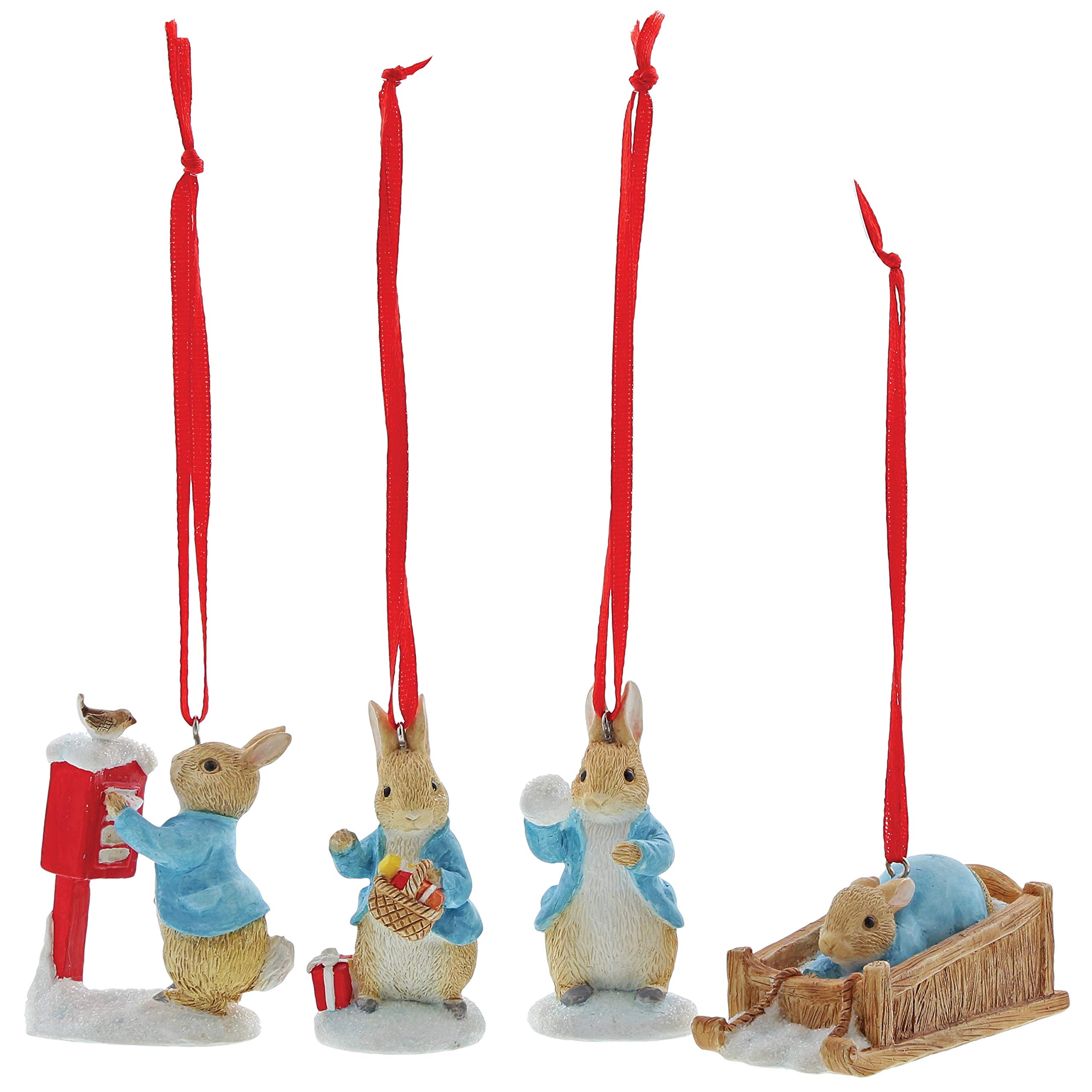 Beatrix Potter Set Of 4 Hanging Ornaments