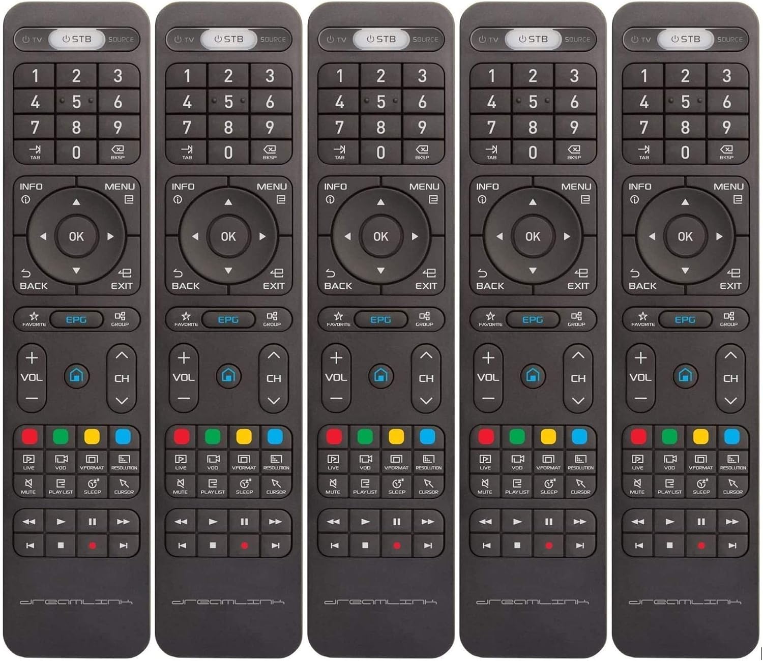 { Package of 5 } Formuler Z7+ Dreamlink T1 Plus T2 Smart Programmable Learning Remote (Pack of 5), Pack Of of