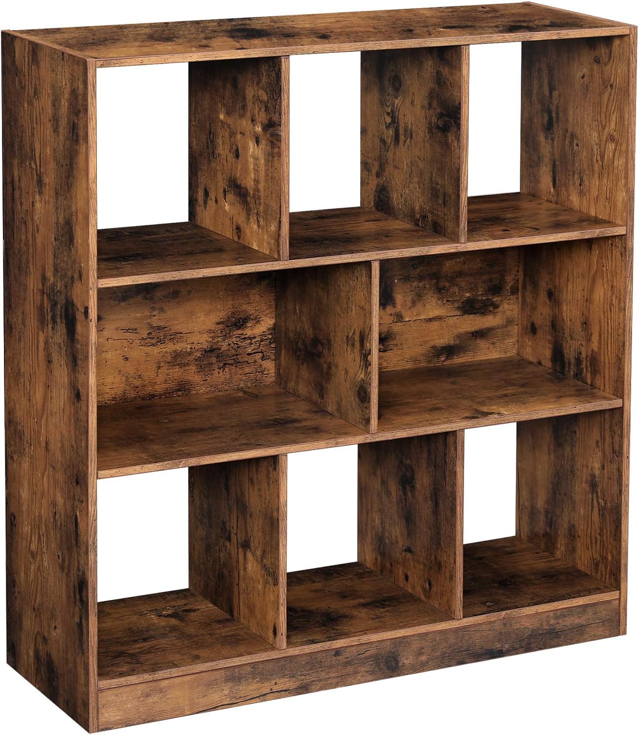 VASAGLE Wooden Bookcase with Shelves, Freestanding Bookshelf Storage