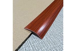 DAILISEN 6.56ft Vinyl Self Adhesive Overlap Threshold Reducer,Flooring Tile Laminate Border Transition Strip,Flat Carpet Rug Edging Strips, Fluted Saddle,Flexible Molding Trim,Stair Edging