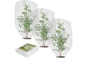 RUOLAN Mesh Plant Cover 3PCS,Garden Netting Mesh Outdoor,Netting for Tomato Plants,Garden Bug Netting Plant Cover,Bird Netting for Garden,Fruit Tree Netting-3.2 x 4.9 ft