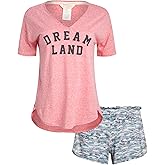 Lucky Brand womens Drapy Graphic Tee T-shirt and Short Pajama Set